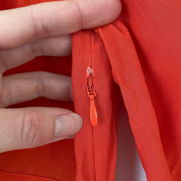 Paris Atelier & Other Stories Orange Midi V Neck Dress - Picture 7 of 12